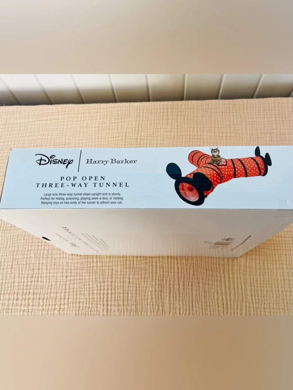 Disney Mickey Mouse Pop Open Three Way Cat Tunnel Play Toy Mat Harry Barker New